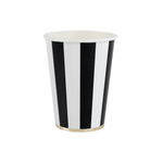 Black Striped Party Cups