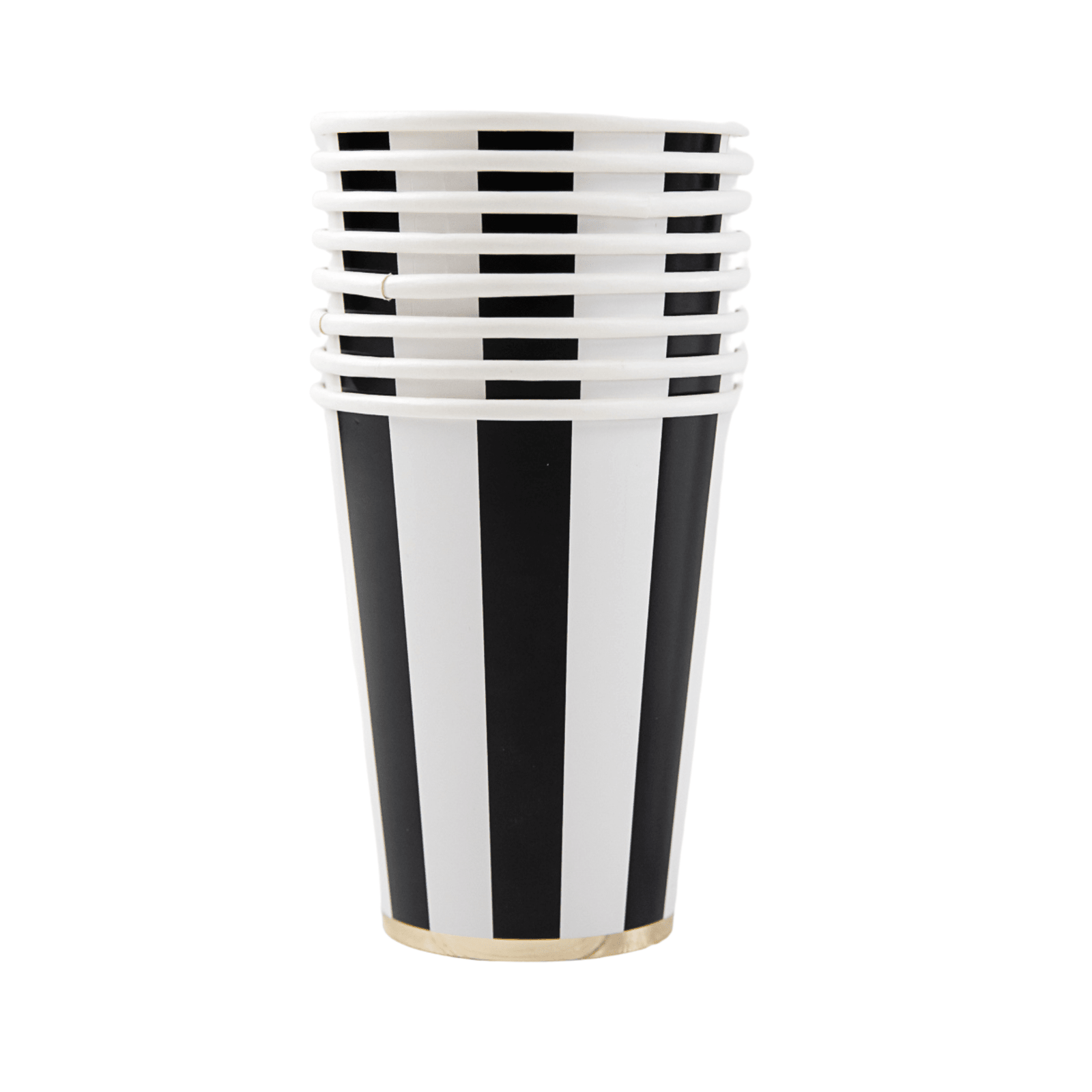 Black Striped Party Cups