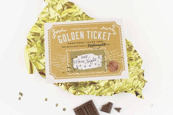 Scratch-off Golden Ticket Birthday Card