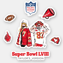 Taylor & Travis Super Bowl LVIII Sticker Sheet