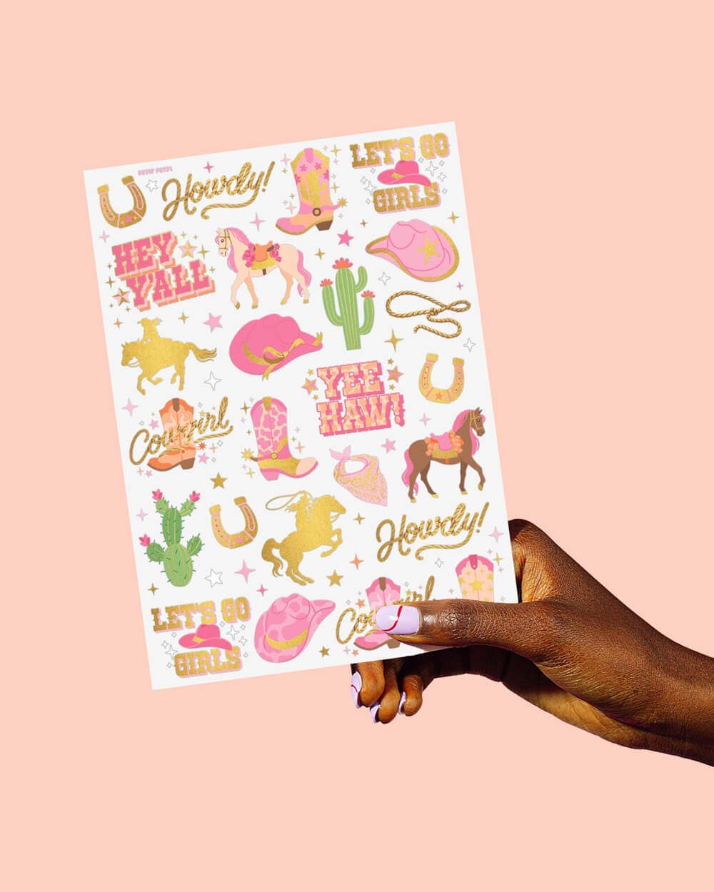 Cowgirl Temporary Tattoos