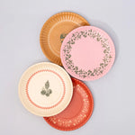 Garden Print Melamine Dessert Plate Set