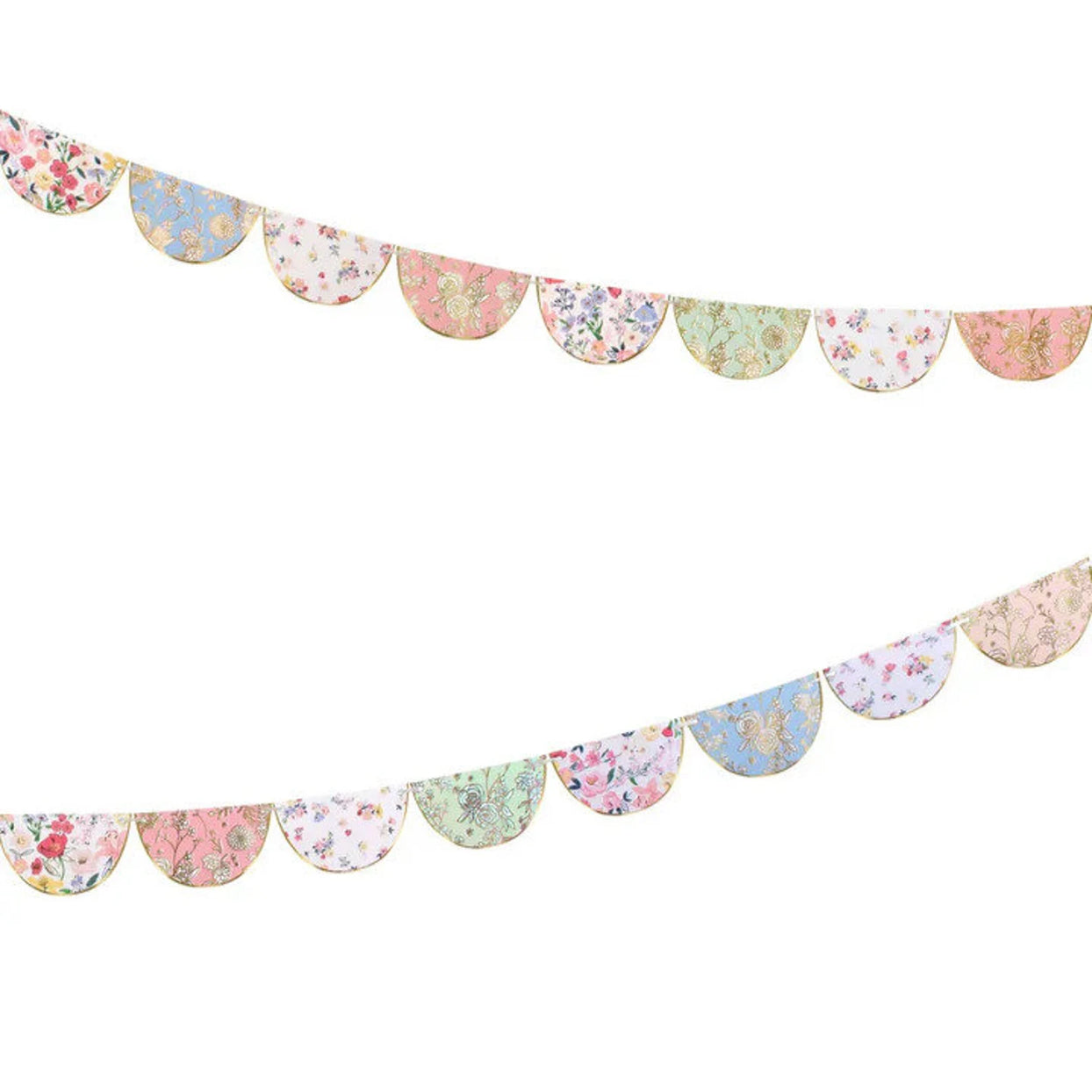 Meri Meri Pastel Floral Scallop Fabric Garland