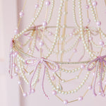 Jollity Home Pink Beaded Chandelier, Jollity & Co