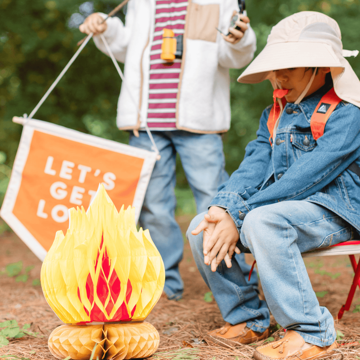 Camp Explorer Lets Get Lost Canvas Banner