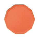 Orange Decagon Dinner Plates