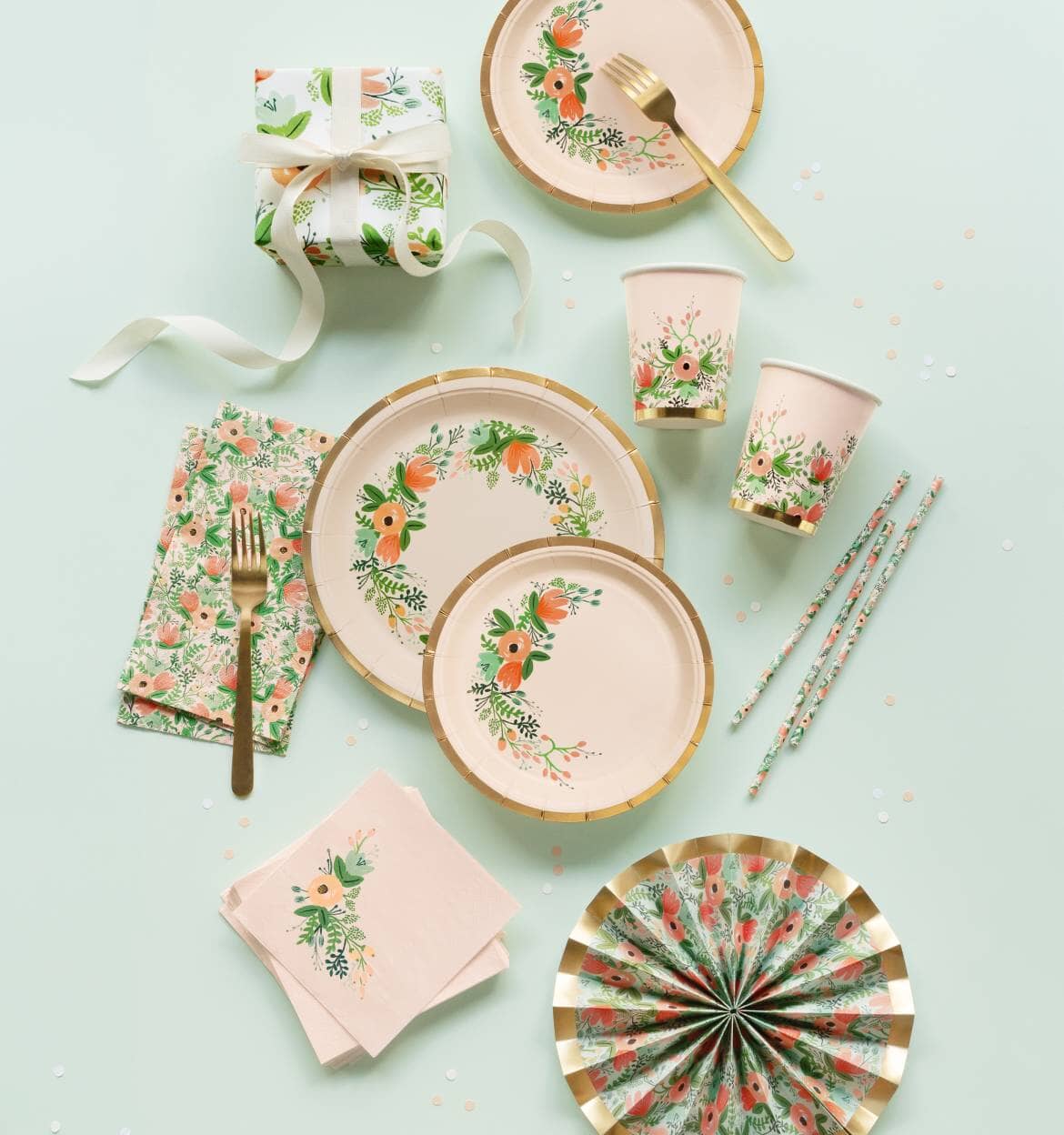 Floral Party Dessert Plates