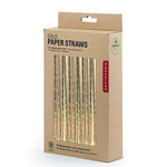 Gold To Go Paper Straws - 144 Pack
