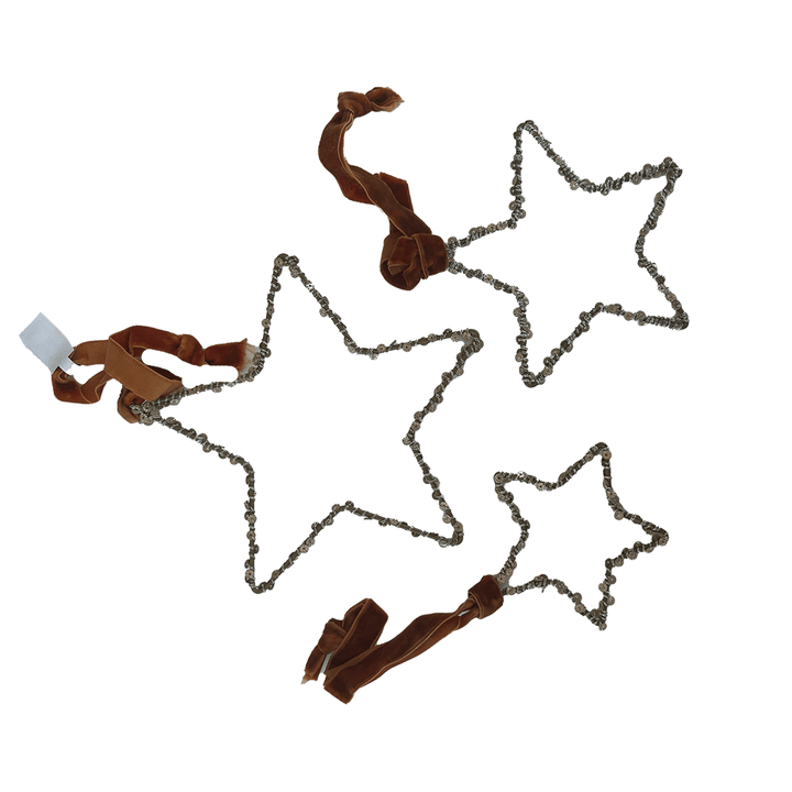 Metal Sequin Star Ornament Set