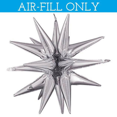 35" Magic Star Foil Balloon- Silver