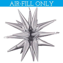 35" Magic Star Foil Balloon- Silver