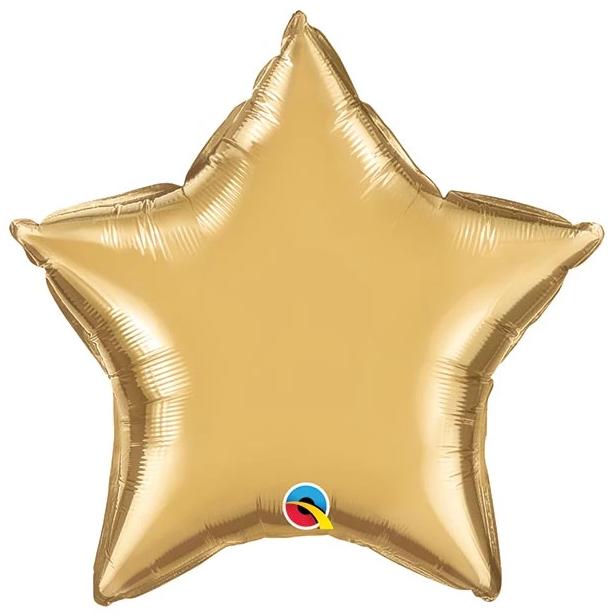 19" Chrome Gold Foil Star Balloon
