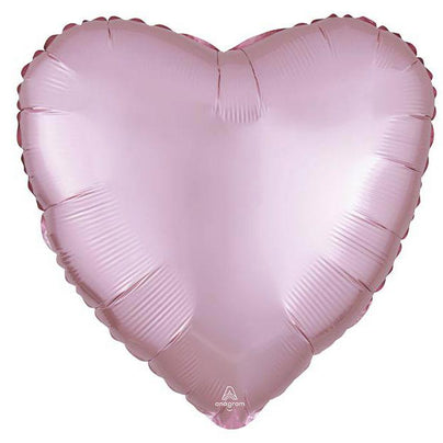 17" Pastel Pink Foil Heart Balloon