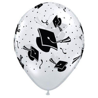 11" Graduation Hats Diamond Clear Latex Balloon - Shop Sweet Lulu