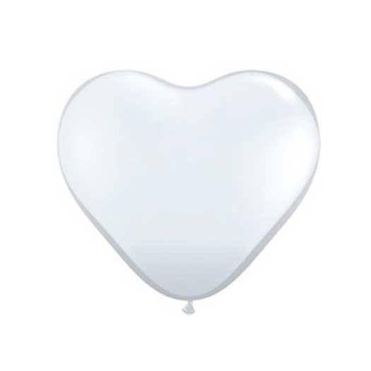 11" Heart Balloon, White available at Shop Sweet Lulu