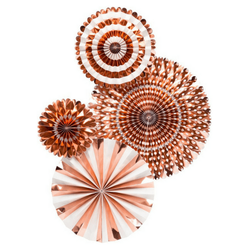 rose gold party rosettes