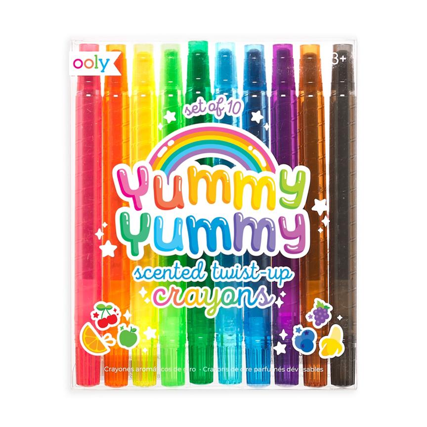 Yummy Yummy Scented Twist-Up Crayons - Set of 10