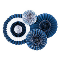 navy party rosettes