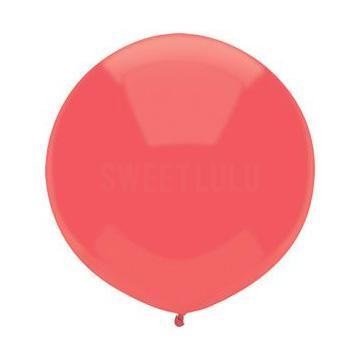 17" Round Balloon, Candy Apple Red