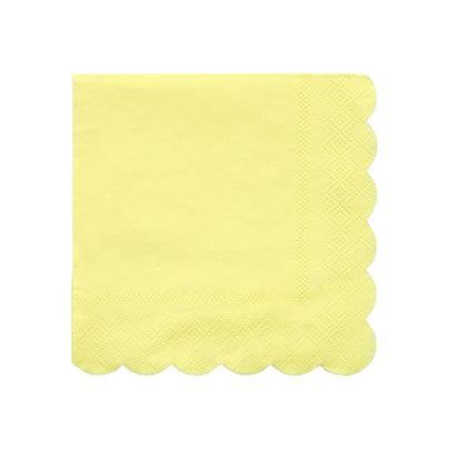 Meri Meri Small Pale Yellow Scalloped Napkins