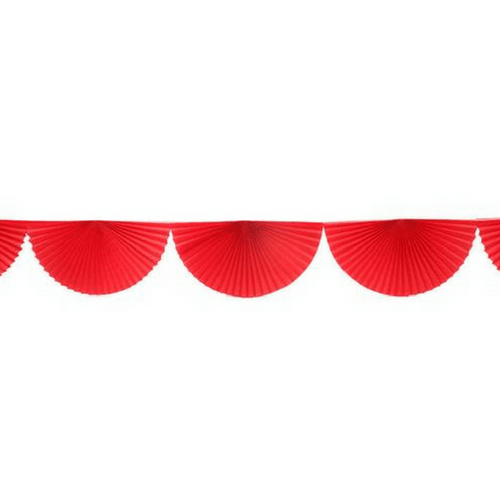 Large Tissue Bunting Garland - Red