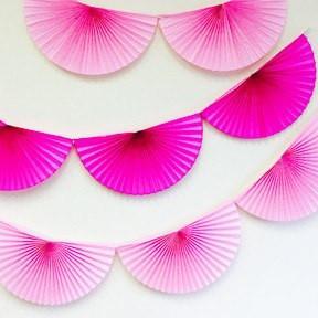 Large Tissue Bunting Garland, Party Pink - Shop Sweet Lulu