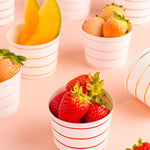 Warm Palette Frenchie Striped Baking Cups