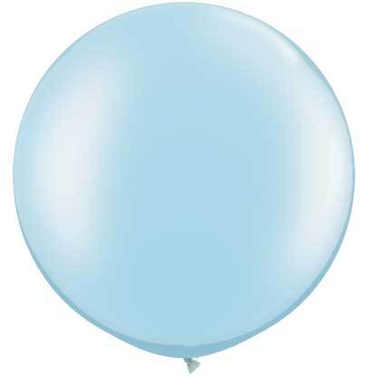30" Round Balloon, Light Blue Pearl
