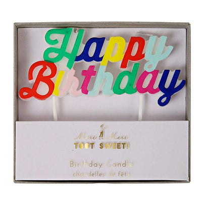 Toot Sweet Multi-Colored Happy Birthday Candle available at Shop Sweet Lulu
