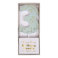 Blue Number 3 Candle available at Shop Sweet Lulu