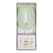 Mint Number 0 Candle available at Shop Sweet Lulu