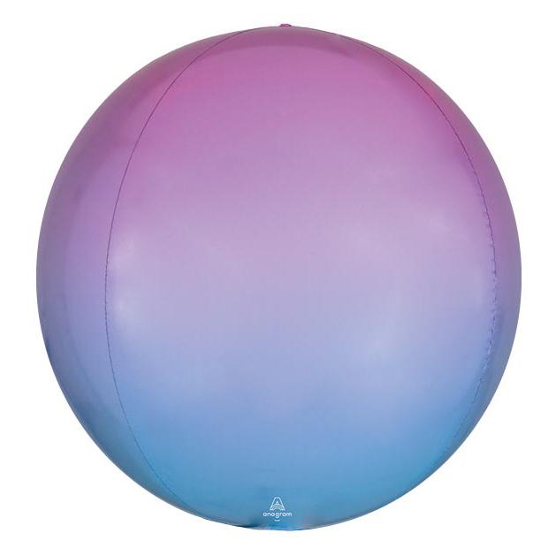 16" Pastel Pink and Blue Ombre Balloon Orbz