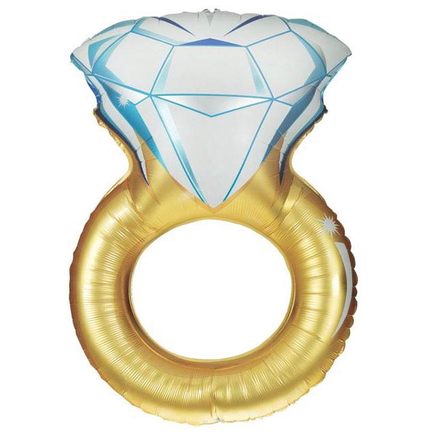 37" Engagement Ring Foil Balloon