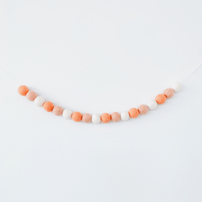Pom Pom Wool Felt Garland - Pink & White, Shop Sweet Lulu