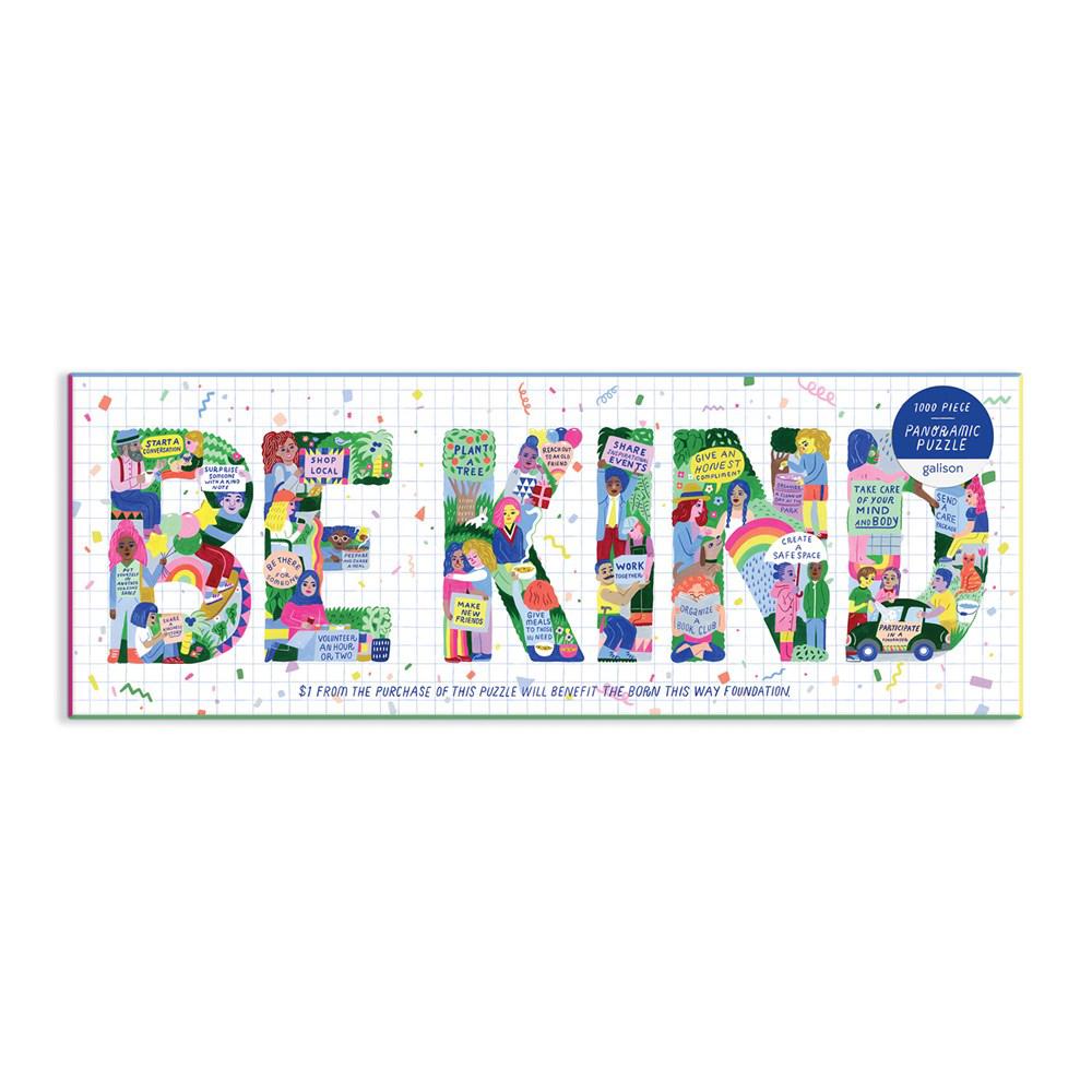 Be Kind 1000 Piece Panoramic Puzzle
