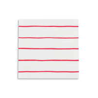 Candy Apple Frenchie Striped Petite Napkins from Daydream Society