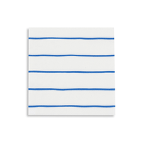 Cobalt Frenchie Striped Petite Napkins from Daydream Society