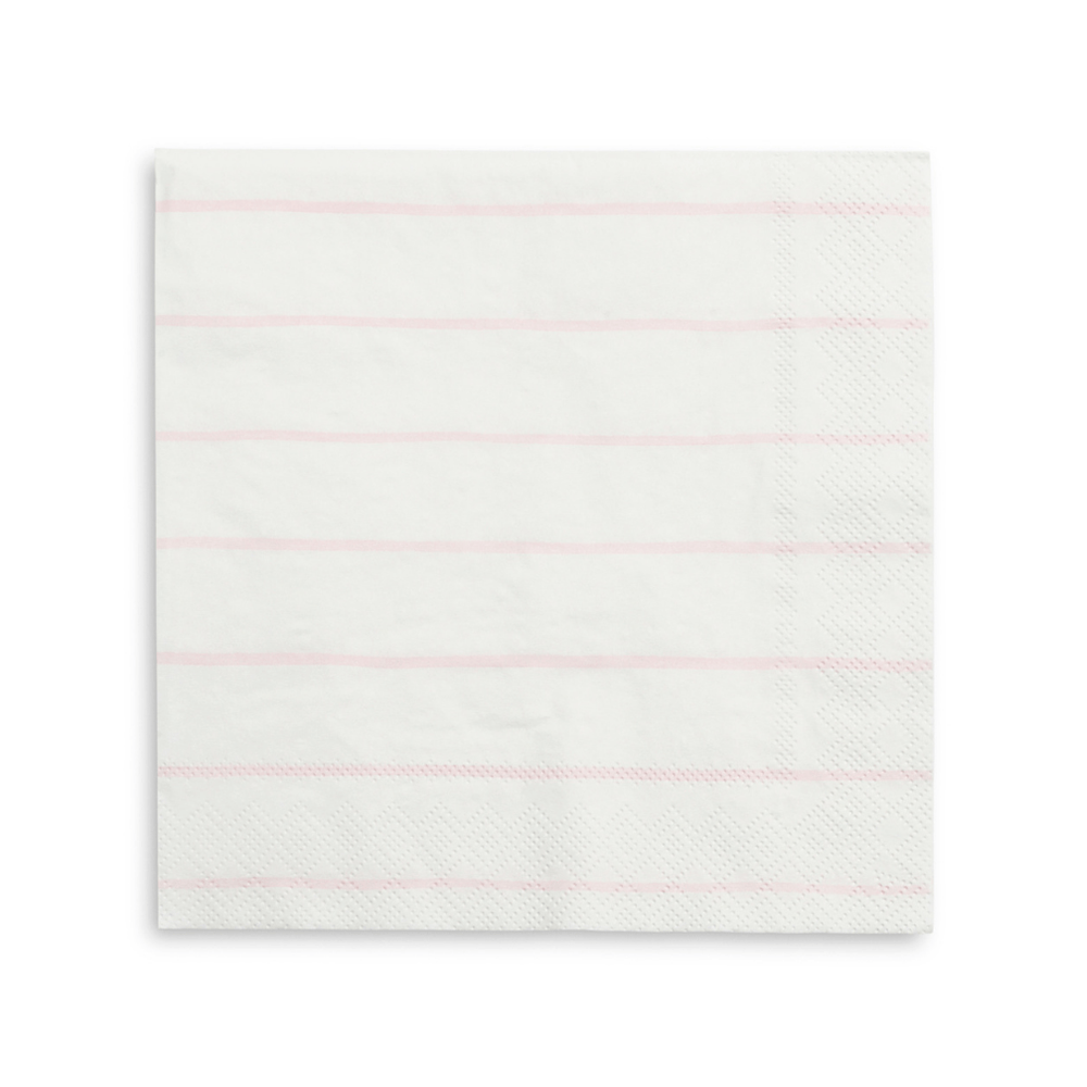 Blush Frenchie Striped Large Napkins from Daydream Society