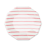 Candy Apple Frenchie Striped Large Plates from Daydream Society