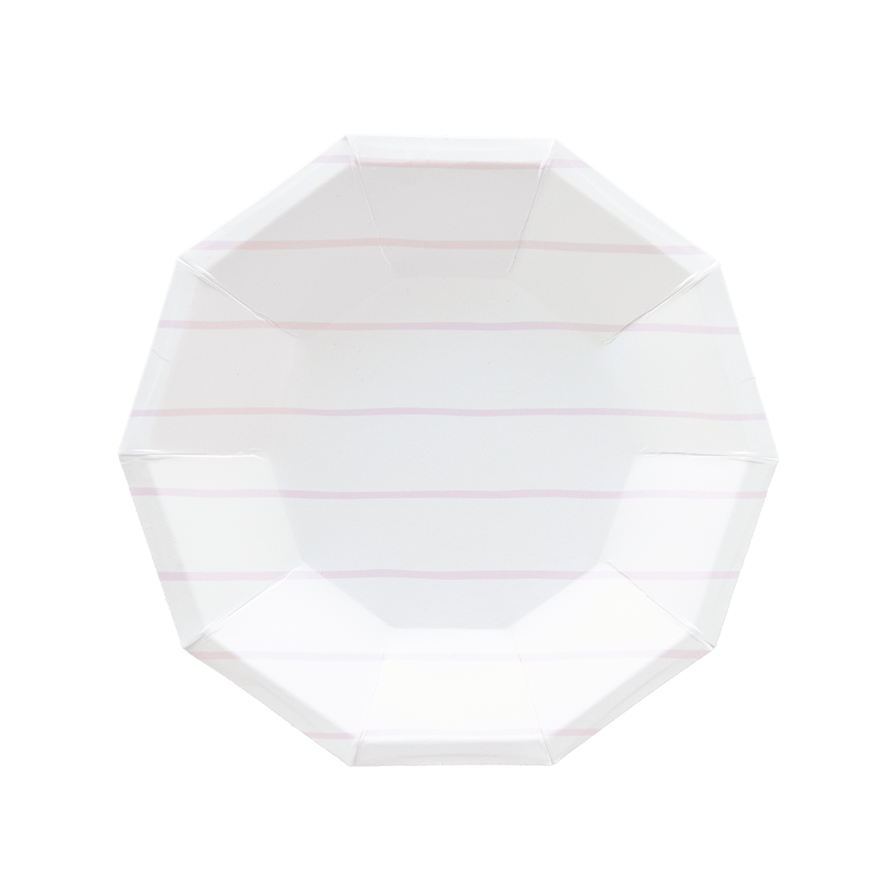 Lilac Frenchie Striped Small Plates, Daydream Society