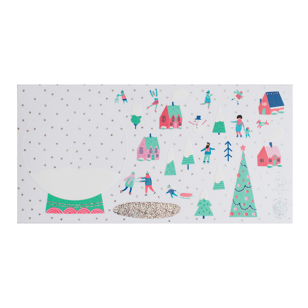 Snow Day Build Your Own Snow Globe Sticker Set - Shop Sweet Lulu