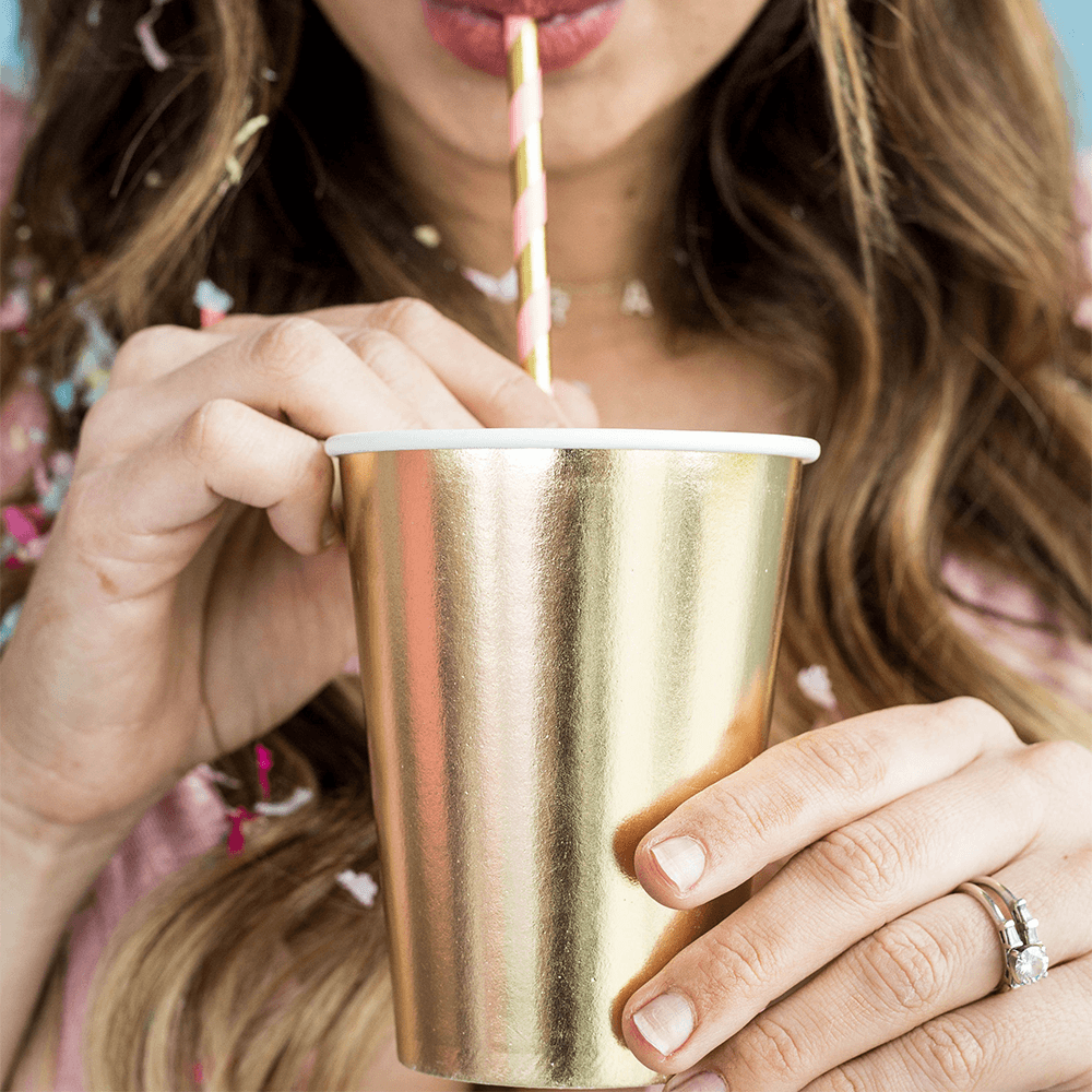 Posh Gold To Go 12 oz Cups from Jollity & Co