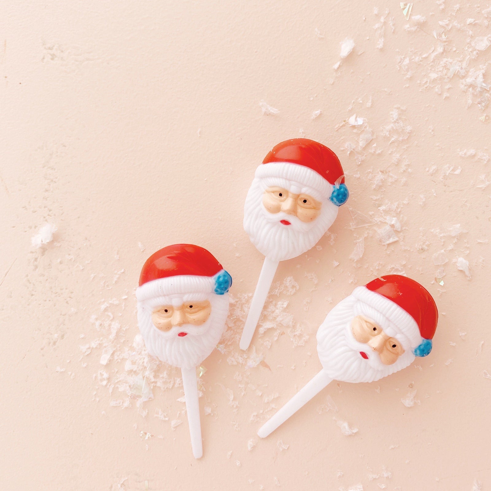 Retro Cake/Cupcake Toppers - Santa Heads