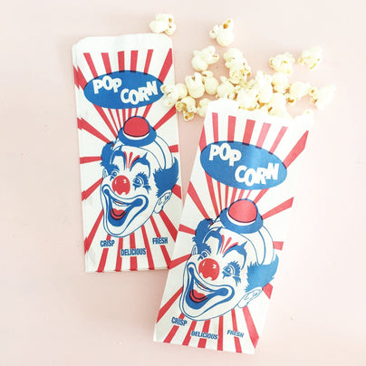Retro Popcorn Bags - Clown