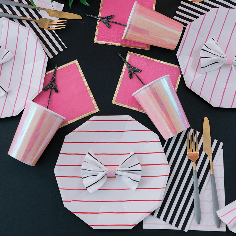 Black & White Striped More Party Faves Guest Napkins from Jollity & Co 