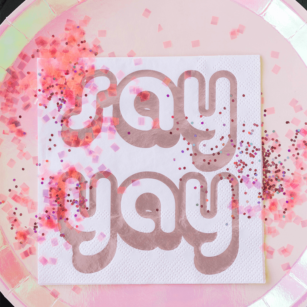 "Say Yay" Witty Cocktail Napkins from Jollity & Co