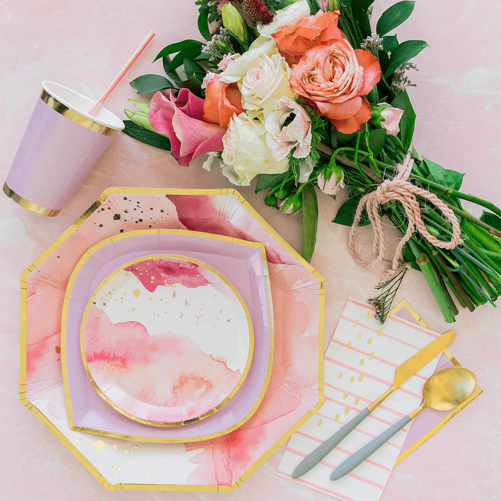 Pretty in Pink Dessert Plates by Jollity & Co