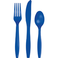 Cobalt Plastic Flatware - Shop Sweet Lulu