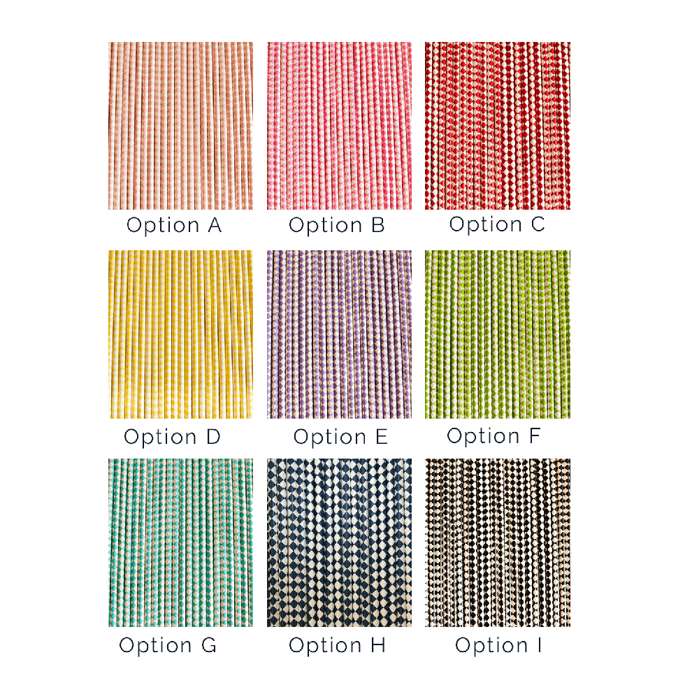 Diamond Paper Straws, 9 Color Options, Shop Sweet Lulu