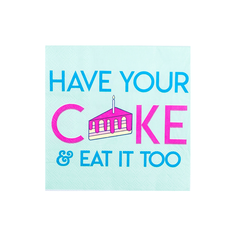 "Have Your Cake & Eat It Too" Cocktail Napkins from Jollity & Co